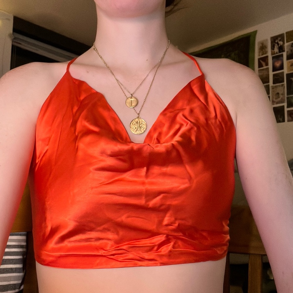 Zara Satin Crop Top